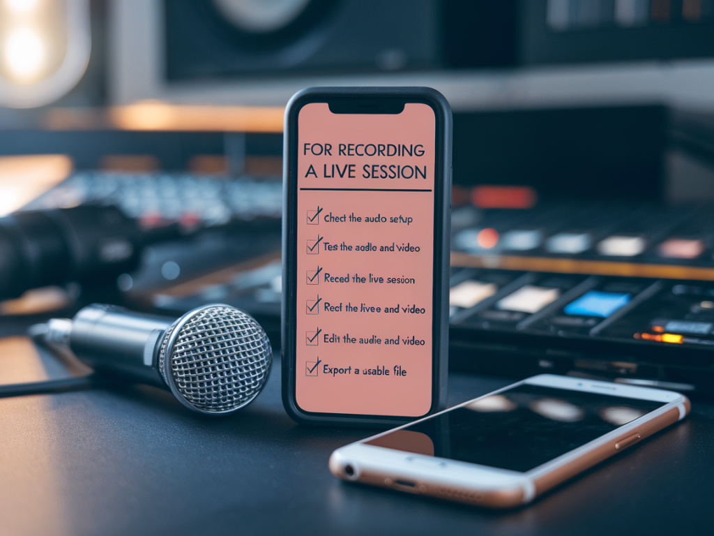 Quelle checklist audio pour enregistrer un live avec un smartphone et livrer un fichier exploitable